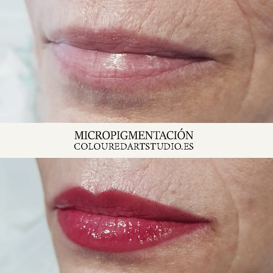 Micropigmentación labios mujer en Madrid
